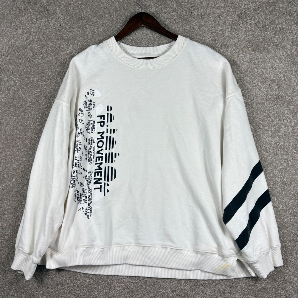 FP Movement Free People All Star Sweatshirt Sweatpants Set White Black Large
